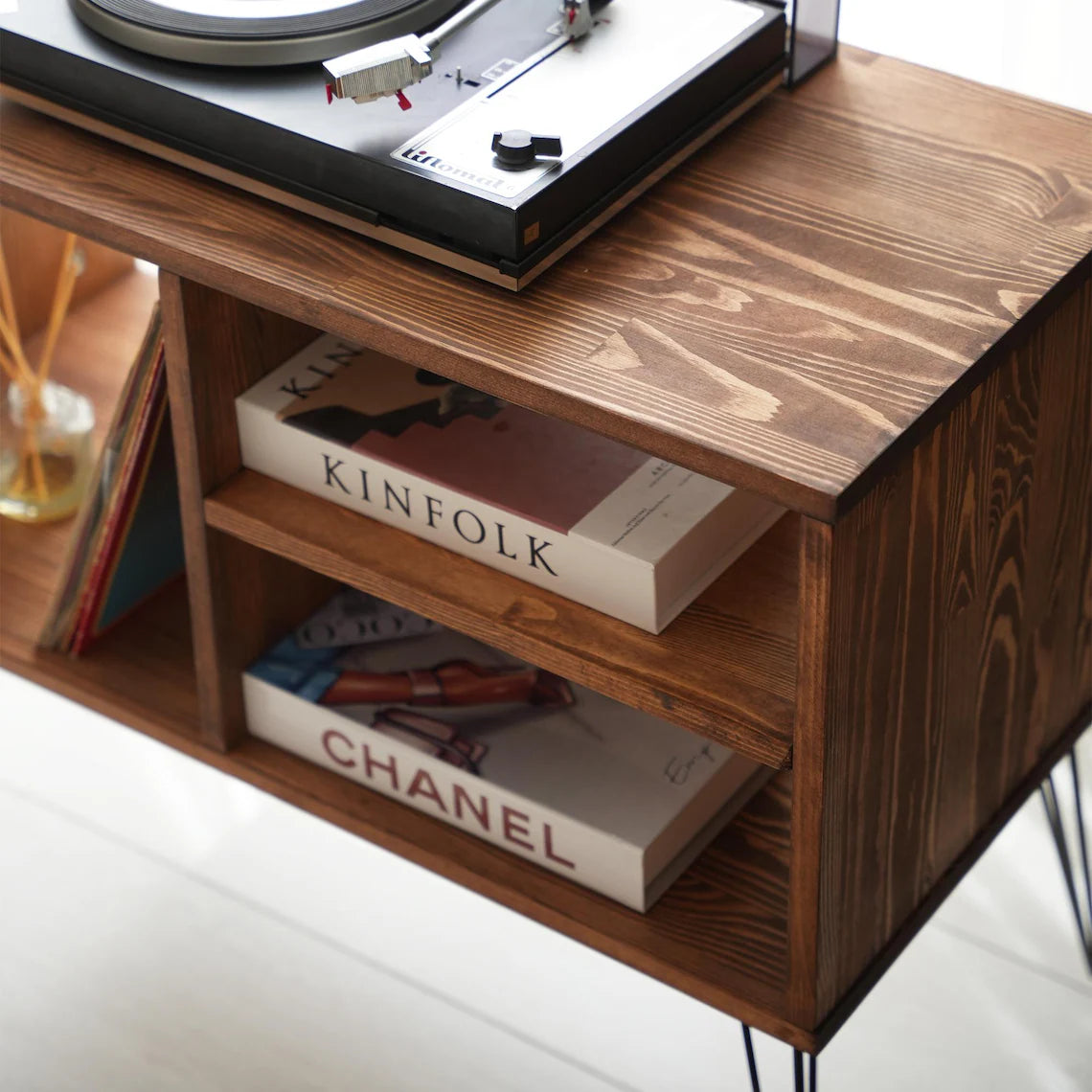 Rustic Record Player Table