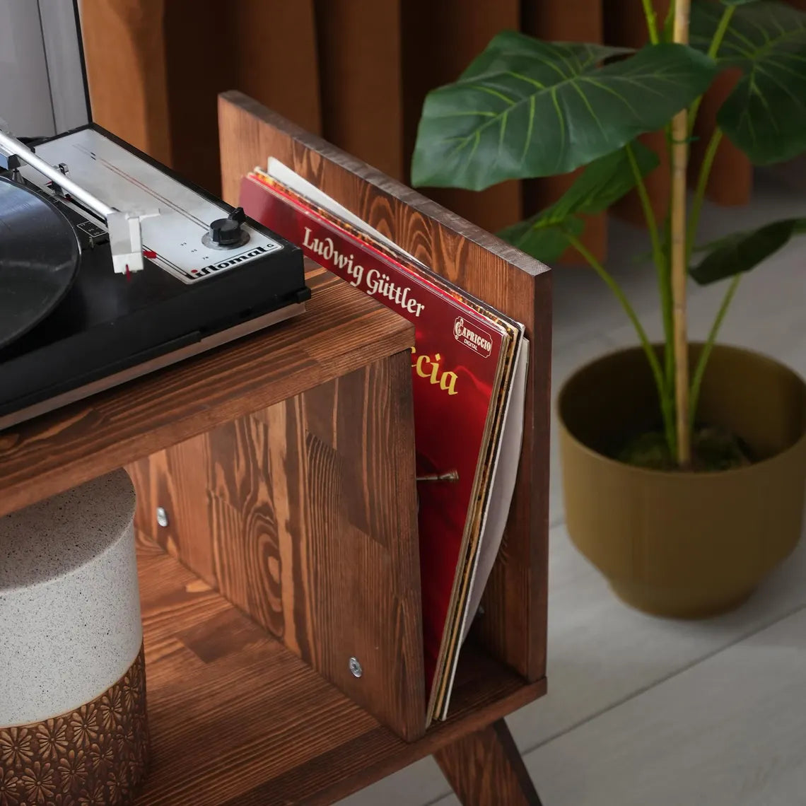 Large Record Player Stand