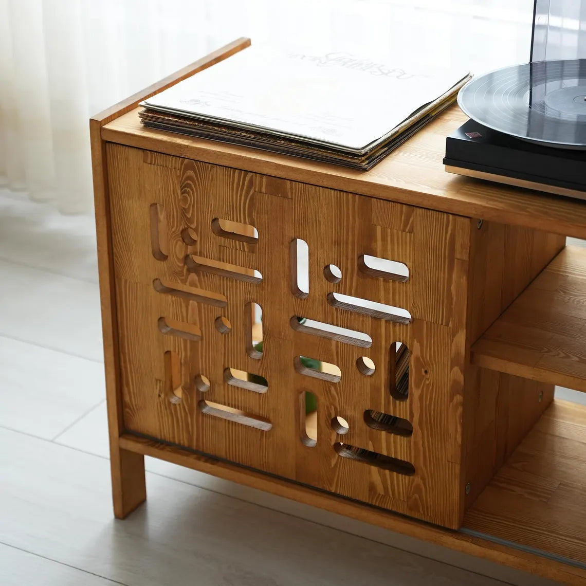 Rustic Record Player Stand