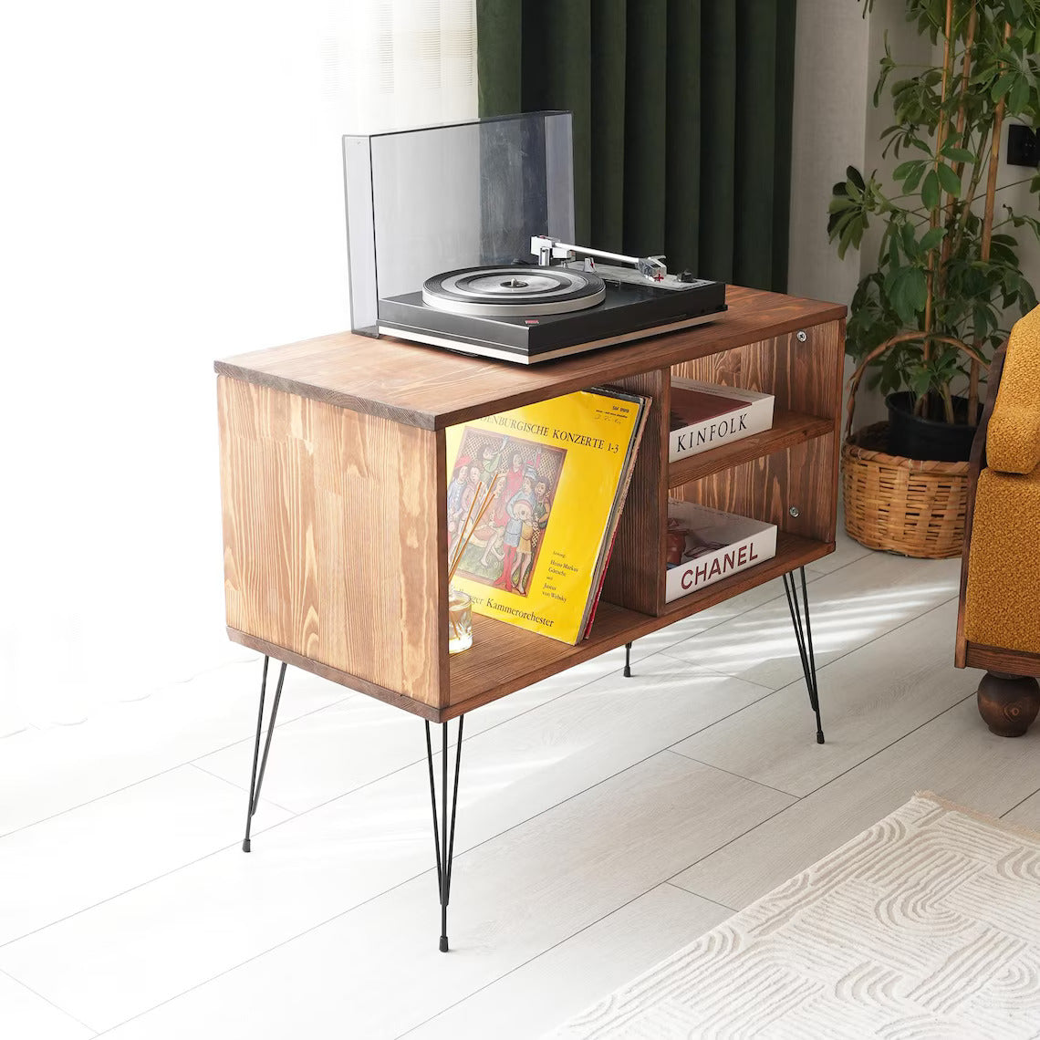 Rustic Record Player Table