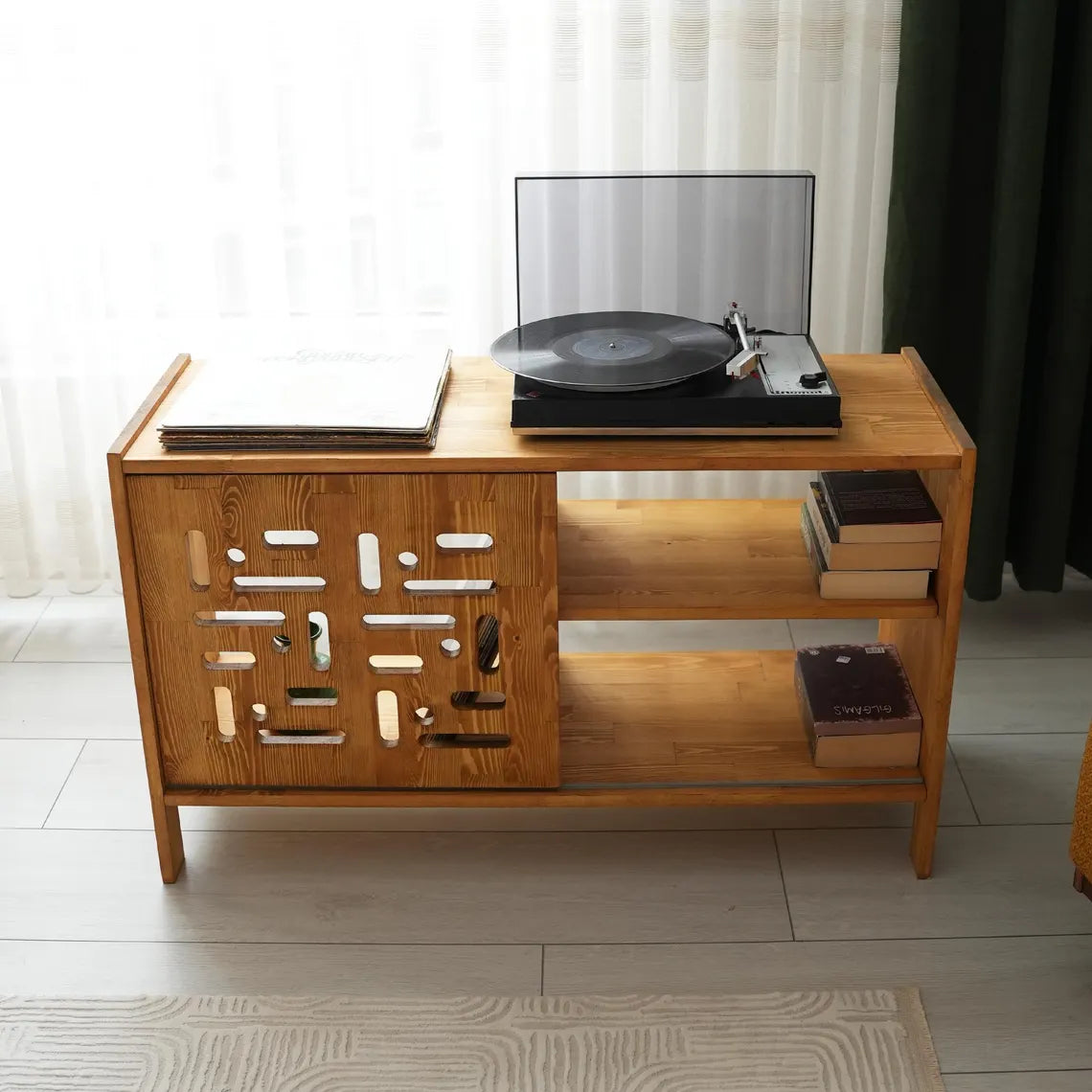Rustic Record Player Stand